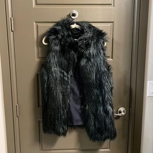 Dark Blue fur vest - Loft size is M/L
